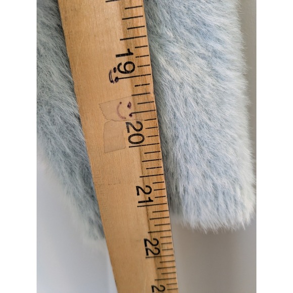 NWT Madewell Fuzzy Cardigan Sweater Baby Blue Crew Neck Button Front XS - Picture 10 of 11